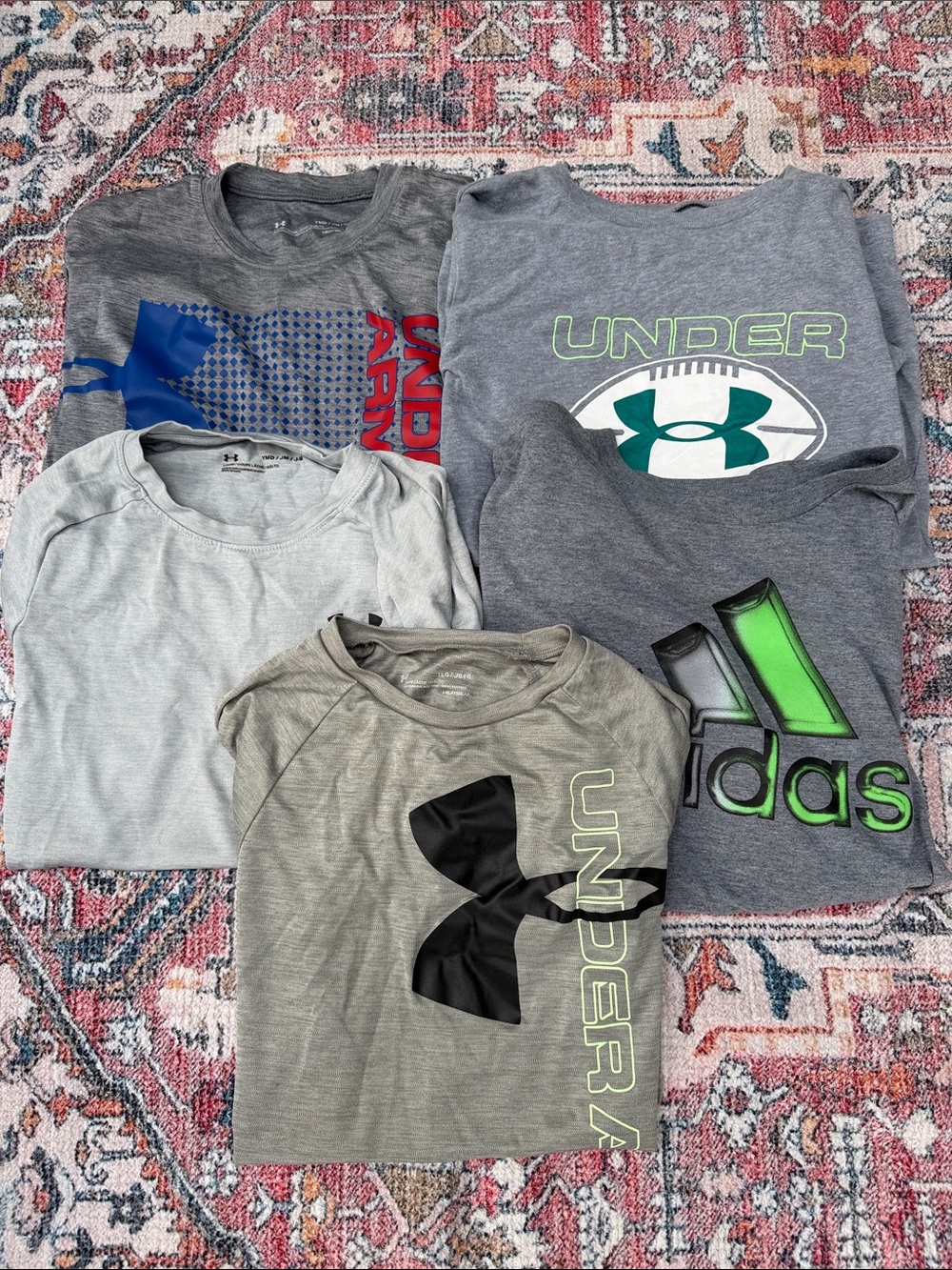 Bundle of 5 Under Armour & Adidas Boy’s Tees